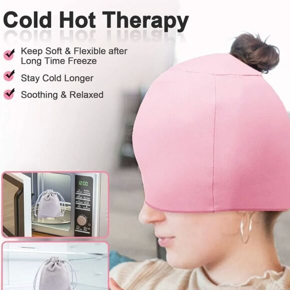 Bliss Hot & Cold Compress Headache Relief Cap - Picture 3 of 6